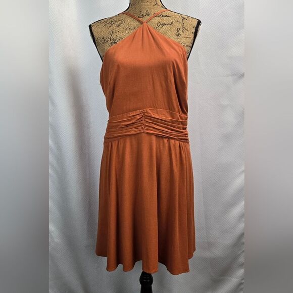 Urban Outfitters Linen Rayon Blend Sleeveless Dress Sz L - Picture 2 of 12